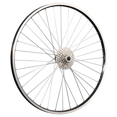 Laufrad 28 Zoll Hinterrad Hohlkammerfelge geöst 9 fach Shimano Zahnkranz schwarz - Bild 1 von 4