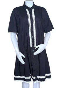 Camisa de vestir de calle Kate Spade Broome talla XL diseñador caprichoso (sin cinturón) - Imagen 1 de 7