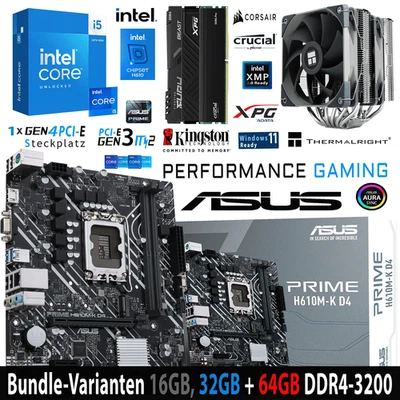 PC Bundle - Intel i5 14600K - ASUS Prime H610M-K D4 mit 16, 32 + 64GB DDR4-3200 - Bild 1 von 4