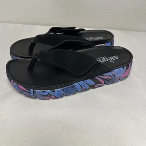 Sandalia Alegria Dinah Iris Floral Cuero Deslizable Correas Ajustables 7/7.5 (37) - Imagen 1 de 5
