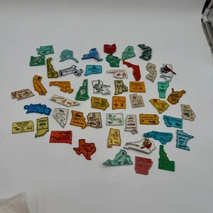 Vintage State Souvenir Fridge Magnets Lot (50+) USA Map - Picture 1 of 12