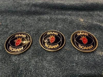 萨博原始设备制造商 斯堪尼亚蓝色塑料 2 英寸徽章 徽标铭牌 名牌 Insignia  — 第 1/4 张图片