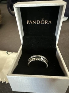 Pandora Ring Nur Wenige Male Getragen, 3 Reihig - Bild 1 von 3