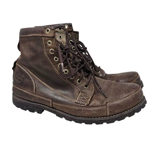 Stivali Timberland 13 marroni in pelle stringati Earthkeepers Gorpcore utility casual - Foto 1 di 5