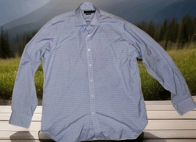 Camisa Para Hombres Ralph Lauren Fácil Cuidado Manga Larga Azul Claro Abotonada 17 36-37  Foto 1 de 4