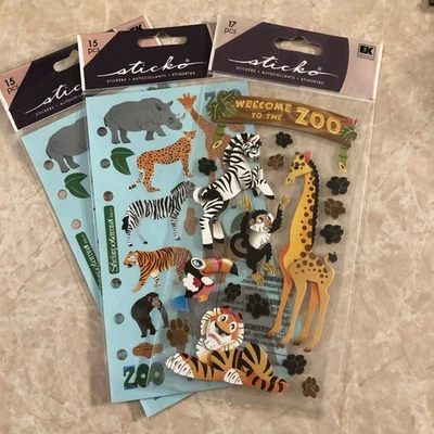 Sticko Autocollant Dimensional Zoo - Welcome To The Zoo - Monkey Giraffe Zebra+ - Image 1 of 4