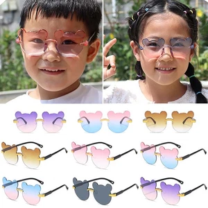 Kid Sunglasses Bear Shape Children Glasses Girl Boys Sun Glasses Shades Goggles✔ - Picture 1 of 24