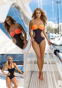 Schicker Push-up Bandeau-Monokini,Badeanzug, Gr.34-42 Cups A-D (Mod.844B) - Bild 1 von 16