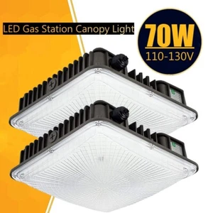 70W LED Gas station canopy lights Waterproof IP65 8400LM Fixture 5000K 50,000hrs - Picture 1 of 10