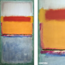 22W"x40H" UNTITLED NO. 10, 1956 by MARK ROTHKO RED ORANGE BLUE CHOICES of CANVAS