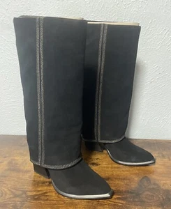 Nine West Womens Rimepy Suede Pull On Pointed Toe Knee High Boots Shoes NIB 5M - Picture 1 of 5