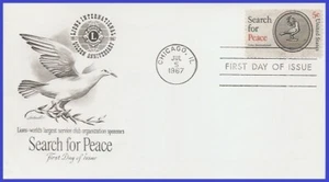 USA4 #1326 U/A ARTMASTER FDC "Search for Peace" - Lions - Bild 1 von 1