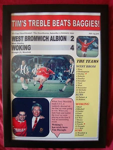 West Bromwich Albion 2 Woking 4 - 1991 FA Cup - framed print - Picture 1 of 2