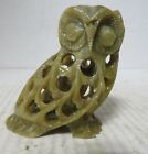 Vintage Carved Soap Stone Owl Figurine With Owl Inside - Made In India