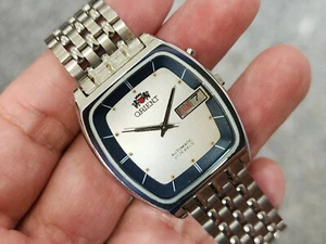 RARE Vintage Orient 469513-55 TV Dial Automatic Silver Dial gents 2. - Picture 1 of 6