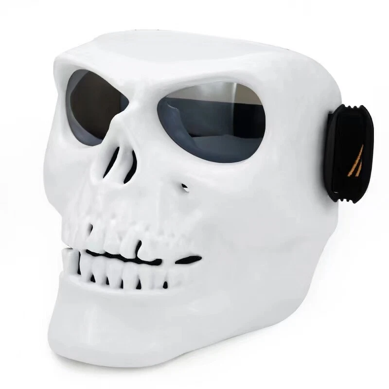 Skull Helmet Mask Goggles Vantage Retro Helmet Face Shield Windproof - Image 1 of 4