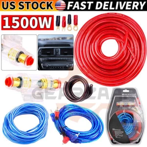 Auto Audio Cable Set 1500W Amp Amplifier Install RCA Subwoofer Sub Wiring 8Gaug! - Picture 1 of 24