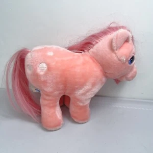 Vintage 1980s Hasbro Softies My Little Pony Cotton Candy Pink Stuffed Plush - Picture 1 of 10