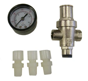 CPR150G Regolatore di Pressione Regolazione Cromato con Manometro (0-125 psi) - Foto 1 di 1