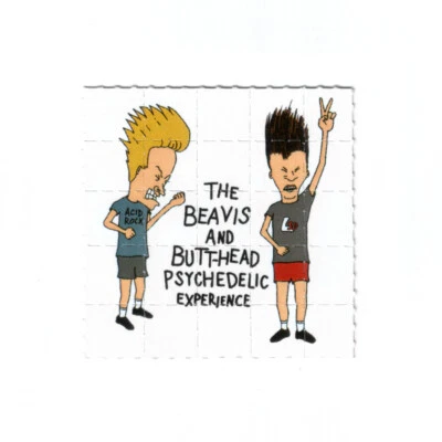 Beavis and Butthead Psychedelic Experience Blotter Art LSD Vintage 4x 5 x 5 cm - Bild 1 von 4
