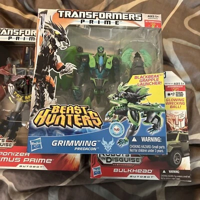 Transformers Prime Beast Hunters GRIMWING Predacon Voyager Class 2012 MISB - Imagem 1 de 2
