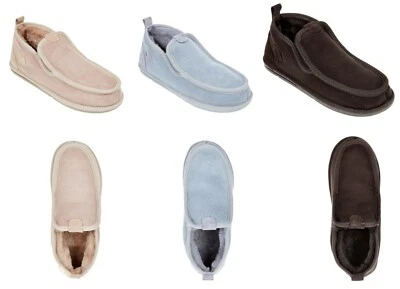 VANUBA BOND Herren Leder Winter Hausschuhe HüttenSchuhe Schaffell M009 EUR 41-47