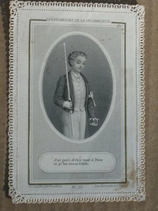 Vintage 1800's French Communion Card - Picture 1 of 2