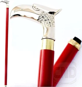 Bastone da passeggio aquila in ottone canna in legno leggero senza sforzo uomo e donna, regalo - Foto 1 di 6