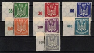 Dt. Reich 344-50 luxus postfrisch mit linkem Rand Attest Schlegel 12-23 #295 - Bild 1 von 2