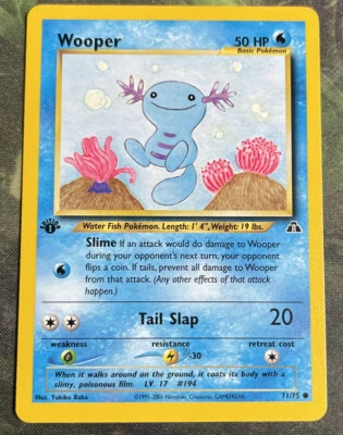 1st Edition Wooper 71/75 - Neo Discovery - Near Mint - Image 1 of 2