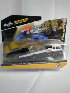 MAISTO DESIGN ELITE TRANSPORT RAMP TRUCK / 1987 BUICK GRAND NATIONAL 1/64 MINT - Picture 1 of 6
