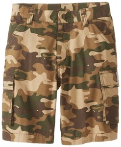 Youth Boys Size 12 Carhartt Camo Camouflage Cargo Shorts CH8247 Adjustable Waist - Picture 1 of 2