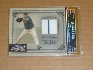 2005 Playoff Prime Cuts CARLOS ZAMBRANO GAME JERSEY CUBS /50 R9852