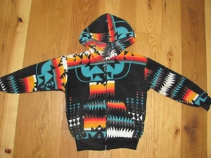 Seven 7 Planet Geometric Southwestern Fleece Hoodie Jacket Vintage USA Kids Smal - Picture 1 of 4