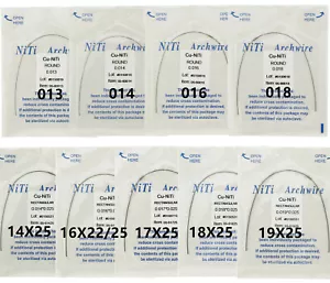 50Pcs Dental Orthodontic Copper Cu-Niti Arch Wires Rectangular Round Damon Form - Picture 1 of 11