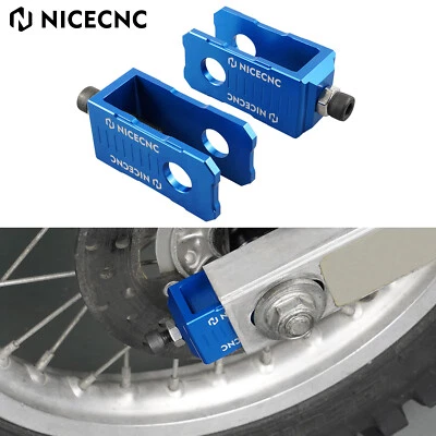 Billet Rear Axle Blocks Chain Adjusters For Yamaha YZ85 2002-2018 YZ80 1993-2001 - Image 1 of 4