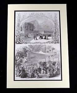 Great Exhibition 1851 Crystal Palace Sydenham Joseph Paxton Antique Print 1855