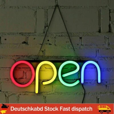 open LED Leuchtreklame Schild Leuchtreklame Lampe Werbetafel für Friseursalons - Bild 1 von 4