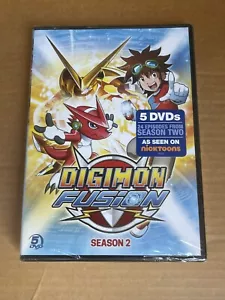 SUPER RARE NEW Digimon Fusion Season 2 DVD 2016 5-Disc Set Toei Animation Anime - Foto 1 di 5