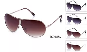 12 Pairs New One Piece Lens Metal High Quality Sunglasses Wholesale - Picture 1 of 1