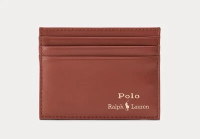 Polo Ralph Lauren Leather Card Holder - Saddle Brown - Image 1 of 3