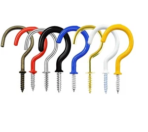 Cup Hooks Screw In ALL SIZES Hook Mug Hanger Kitchen Garage Tool Hanging Strong - Picture 1 of 26