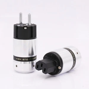 Conector IEC enchufe de alimentación de la UE chapado en rodio de alta gama para cable de alimentación HI-FI HÁGALO USTED MISMO - Imagen 1 de 5