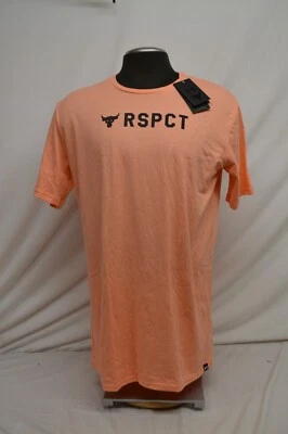 Camisa Under Armour Project Rock RSPCT Para Hombre Manga Corta Coral Naranja 4XLT Foto 1 de 4