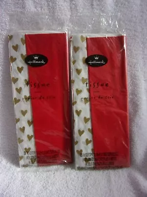 2 Packs Hallmark Valentine’s Tissue Paper Hearts 16 Sheets FREE & FASTSHIPPING - Image 1 of 3