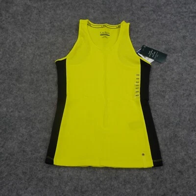 Camiseta sin mangas Ralph Lauren Active para mujer XXS espalda de corredor atlética para correr amarilla B Foto 1 de 4