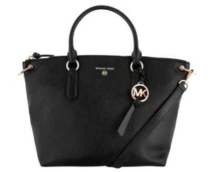 Michael Kors Women Elson Large Convertible Satchel Leather Handbag Tote Bag - Picture 1 of 5