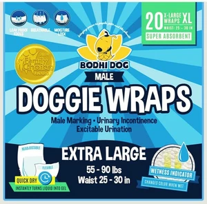 Pañales desechables Bodhi para perros machos - envolturas para orinar súper absorbentes y a prueba de fugas - - Imagen 1 de 10