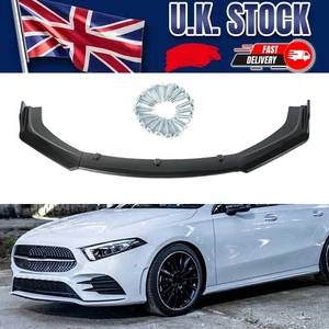 Carbon Look Front Bumper Lip Splitter Spoiler For BENZ A-CLASS C-CLASS 2000-2022 - Picture 1 of 12