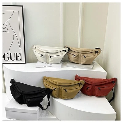 Versatile Black Fanny Pack with 4 Pockets - Perfect for Hiking, Running & Travel — 第 1/4 张图片